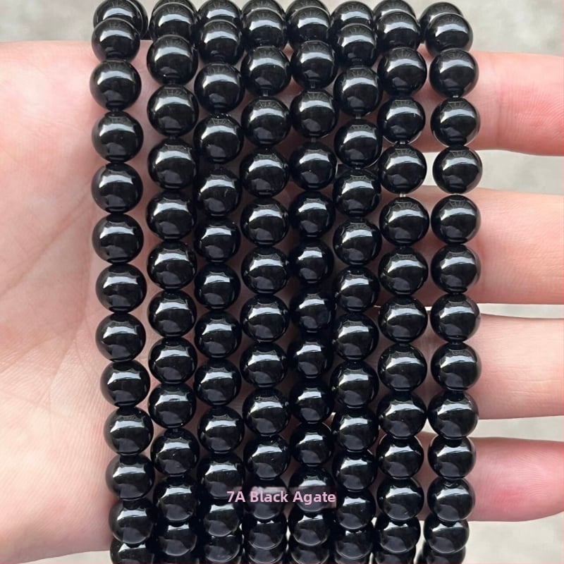 Raspršane perle od prirodnog ahata, 7A razred, komponente za DIY narukvicu, poluproizvod, prirodni stil, rezanje, brušenje i poliranje