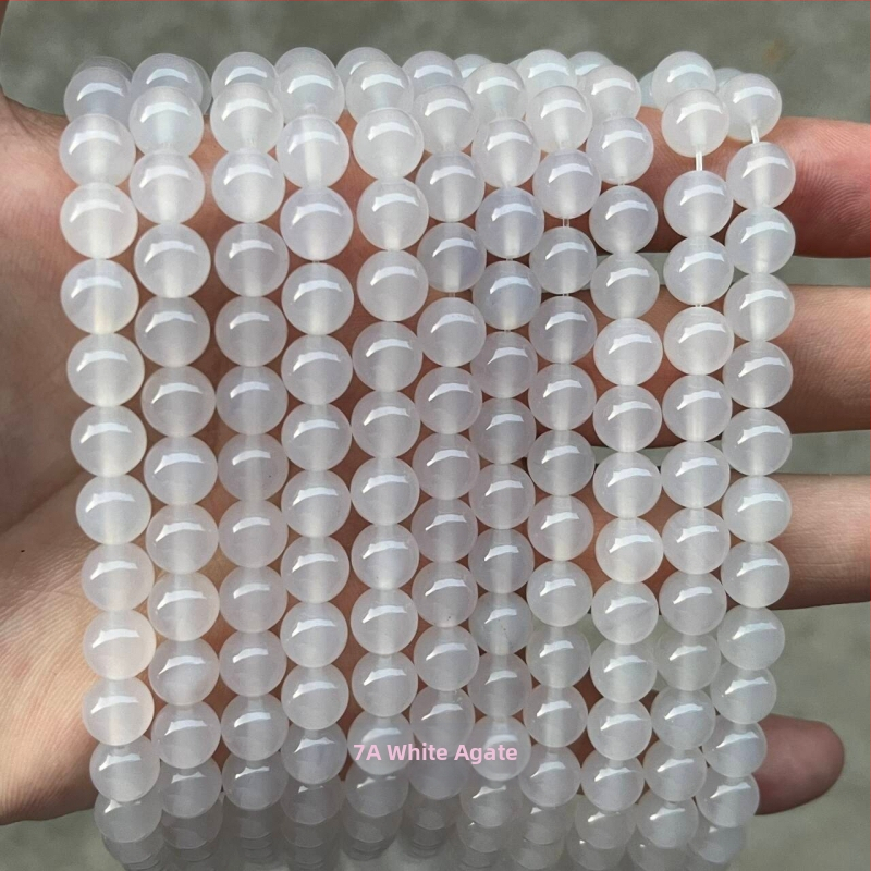 Raspršane perle od prirodnog ahata, 7A razred, komponente za DIY narukvicu, poluproizvod, prirodni stil, rezanje, brušenje i poliranje