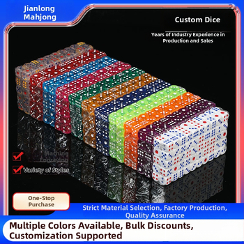 Akrilo Mahjong kauliukai suapvalintais kampais šachmėms ir kortų žaidimams