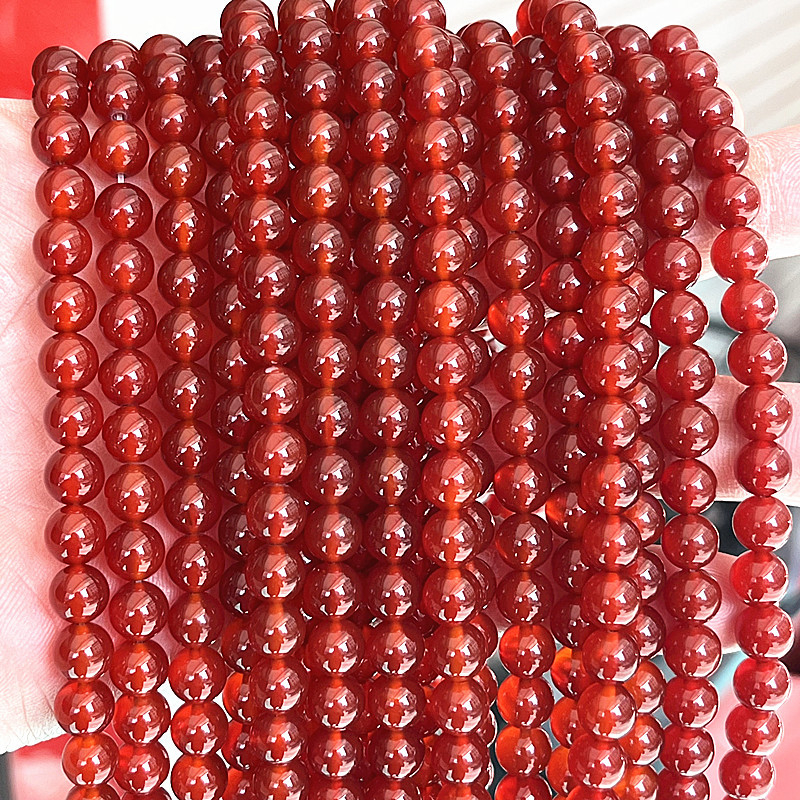 Prirodne crvene ahat kuglice s chalcedonom u zelenoj, žutoj, plavoj, sivoj i bijeloj za izradu nakita DIY