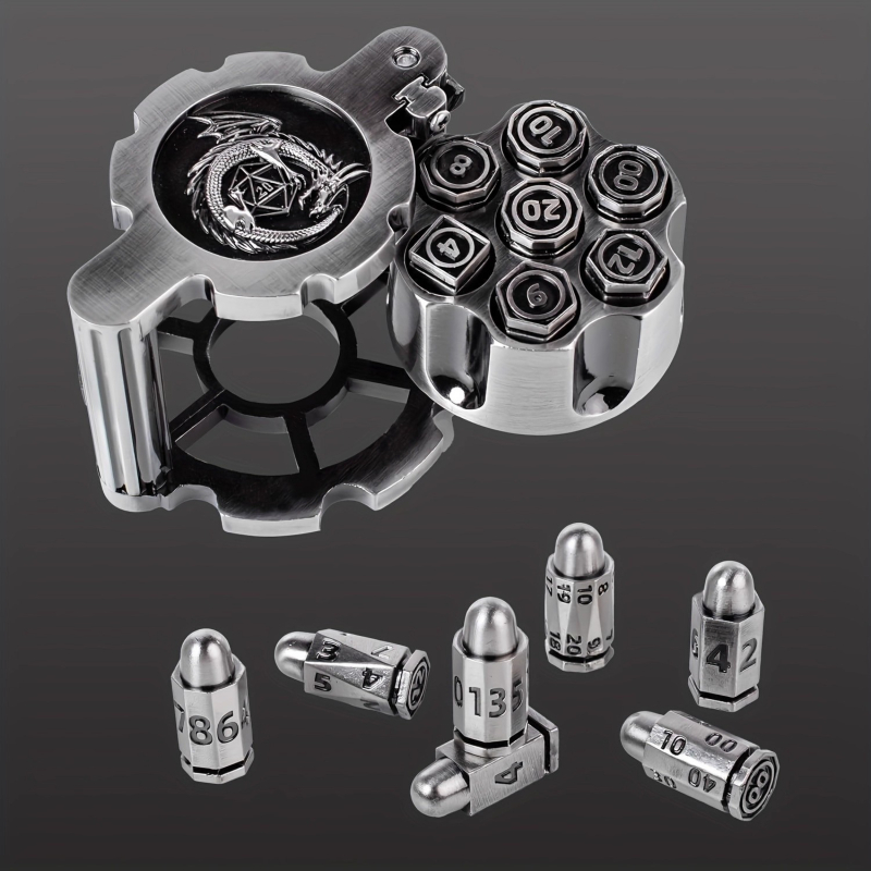 Kauliukų komplektas iš cinko lydinio, suapvalintais kampais, pritaikomas, tinkamas šachmatams ir kortų žaidimams, 30 vienetų dėžutėje, Xincheng