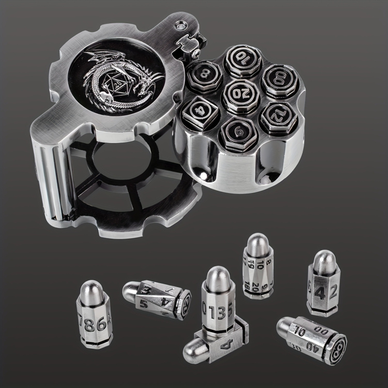 Kauliukų komplektas iš cinko lydinio, suapvalintais kampais, pritaikomas, tinkamas šachmatams ir kortų žaidimams, 30 vienetų dėžutėje, Xincheng