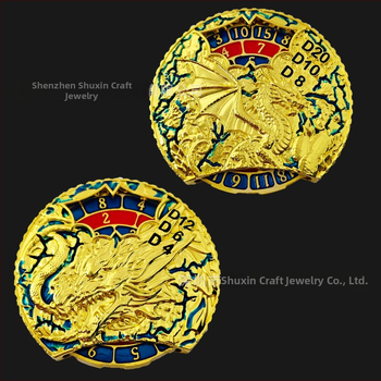 Xinyin DND dvidešimties pusių kauliukas — cinko lydinys, suapvalintos kampos