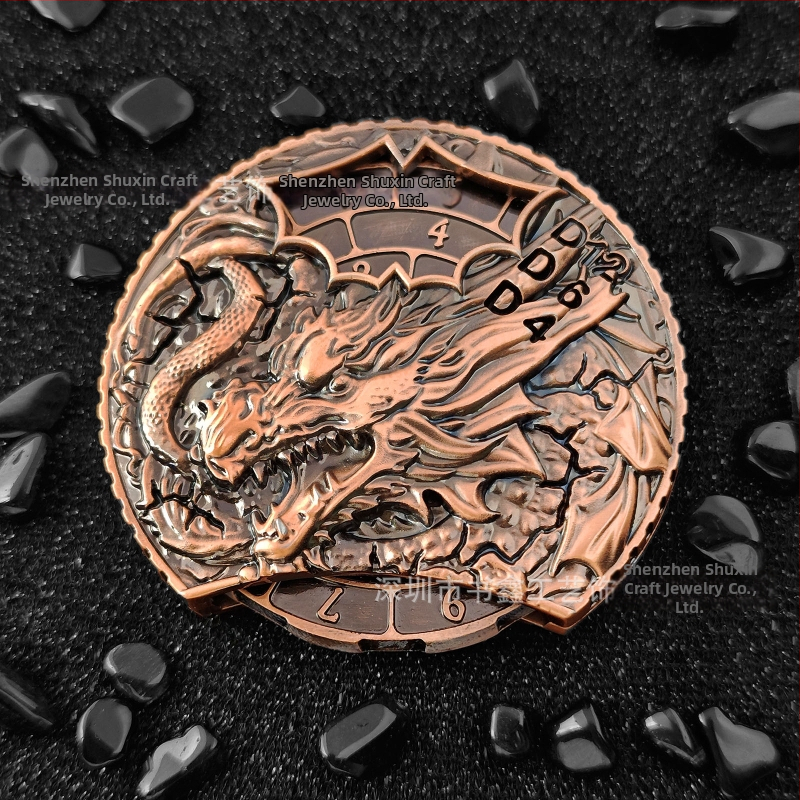 Xinyin DND dvidešimties pusių kauliukas — cinko lydinys, suapvalintos kampos