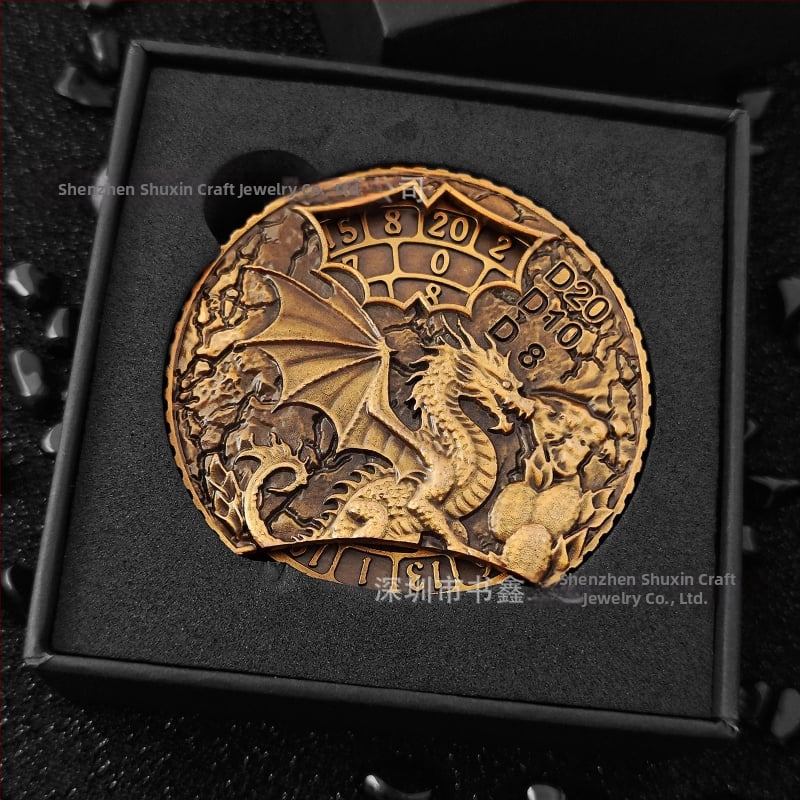 Xinyin DND dvidešimties pusių kauliukas — cinko lydinys, suapvalintos kampos