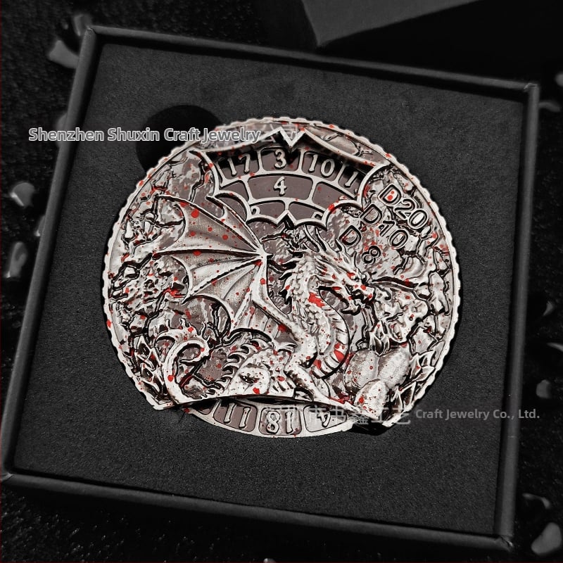 Xinyin DND dvidešimties pusių kauliukas — cinko lydinys, suapvalintos kampos