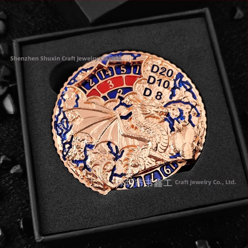 Xinyin DND dvidešimties pusių kauliukas — cinko lydinys, suapvalintos kampos