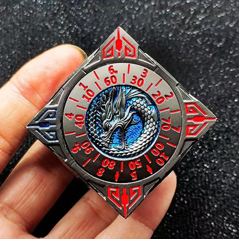 Metalo septyni viename kauliukų rinkinys, poliedriniai kauliukai iš cinko lydinio, apvalinti kampai, D&D ir COC žaidimams