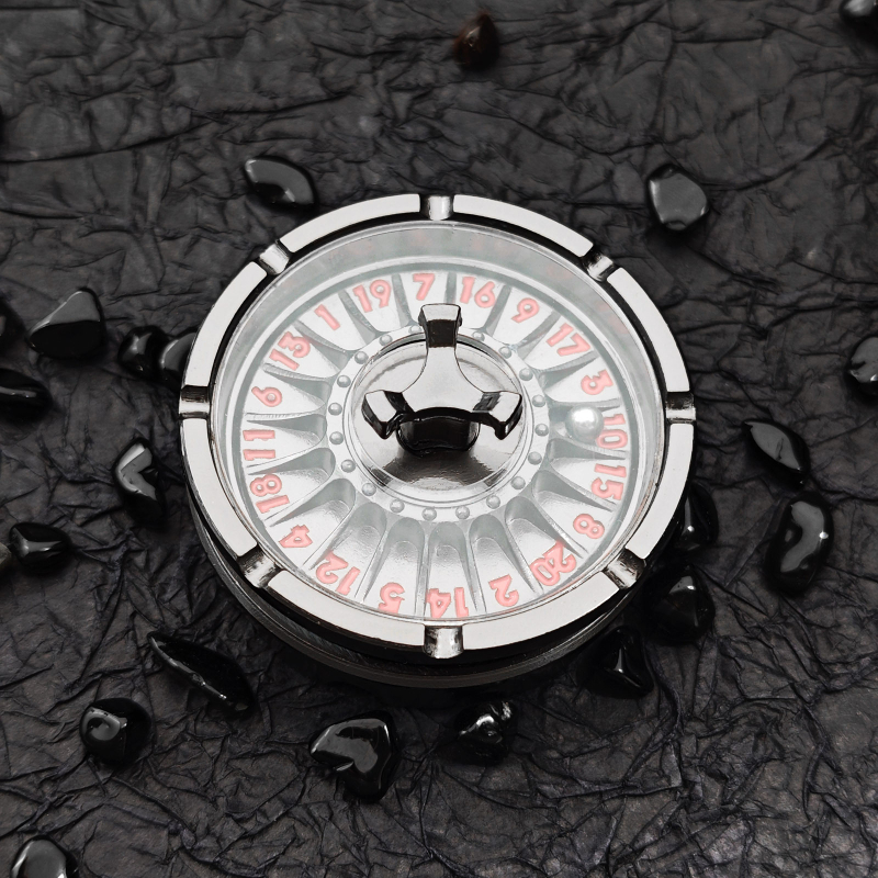 Sukiojamas D20 metalo kauliukas, cinko lydinys, 20 pusių, 172 g