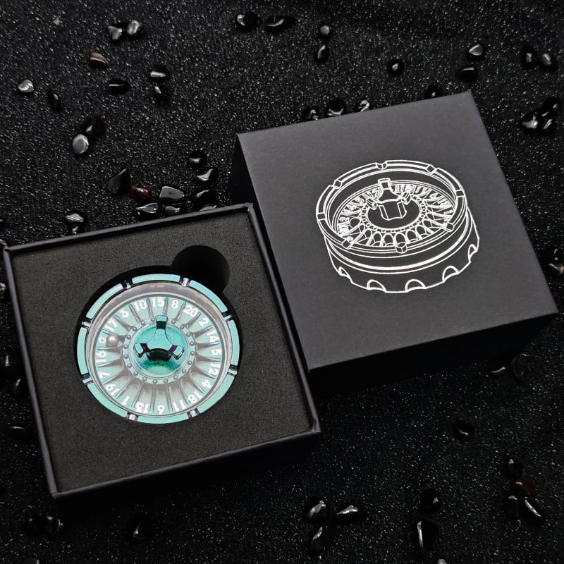 Sukiojamas D20 metalo kauliukas, cinko lydinys, 20 pusių, 172 g