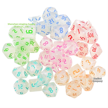 Kauliukai - 7 dalių plastikinė komplektas, daugialypli suapvalintais kampais, pritaikomas