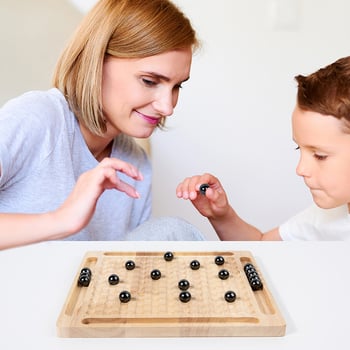 Магнитна шахматна битка - настолна игра за деца, дървена, образователна и интерактивна, за възраст 4–14