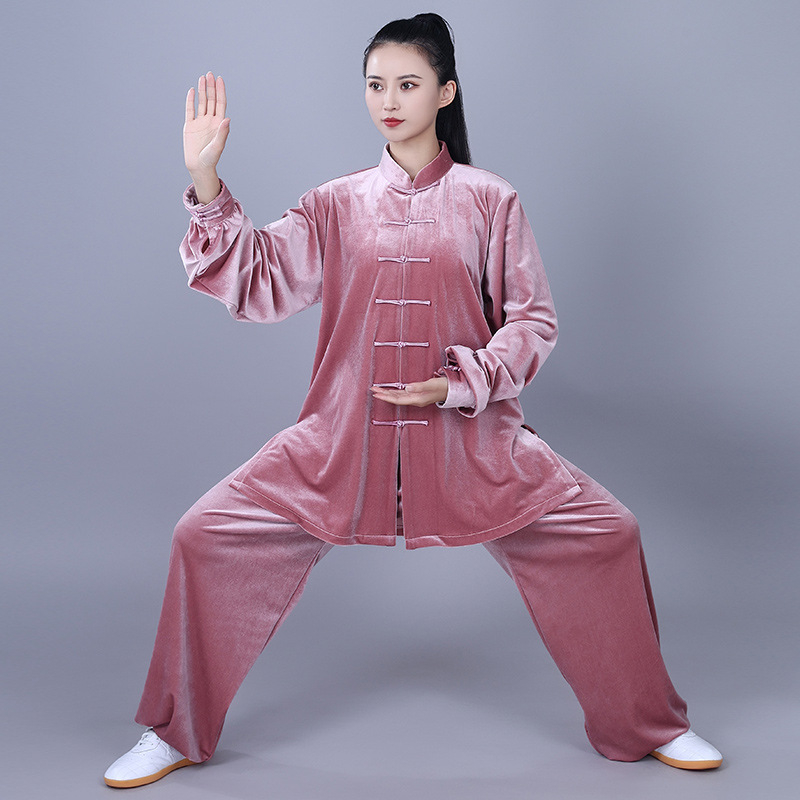Hongji Tai Chi kostim zlatim baršunom, jesensko-zimski, unisex za odrasle, 2025 novi dizajn za vježbanje Tai Cija i borilačkih vještina