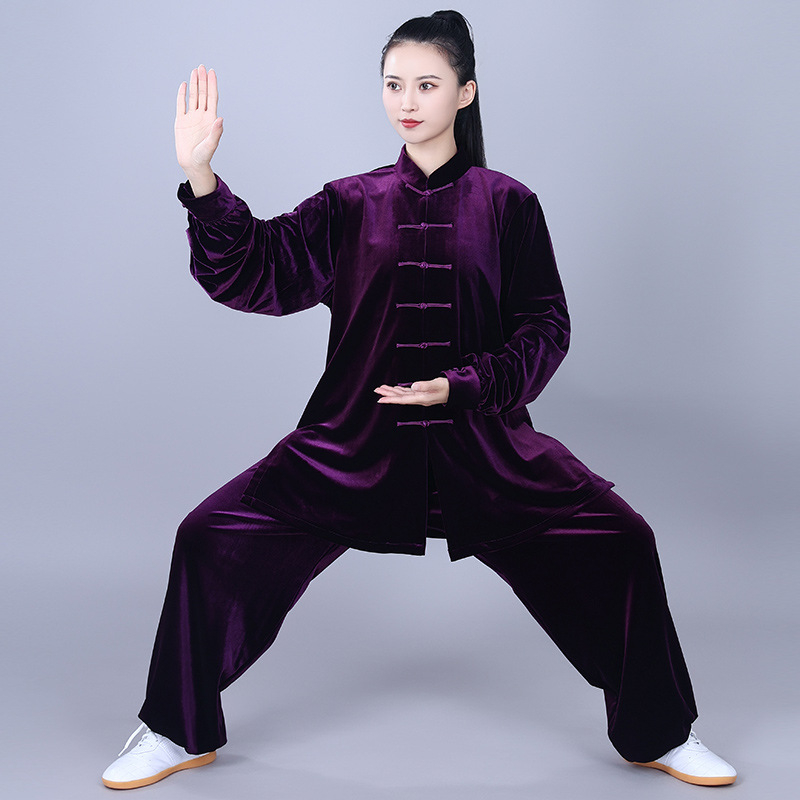 Hongji Tai Chi kostim zlatim baršunom, jesensko-zimski, unisex za odrasle, 2025 novi dizajn za vježbanje Tai Cija i borilačkih vještina