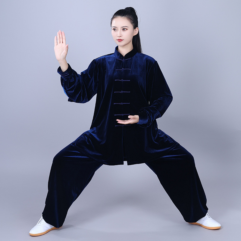 Hongji Tai Chi kostim zlatim baršunom, jesensko-zimski, unisex za odrasle, 2025 novi dizajn za vježbanje Tai Cija i borilačkih vještina