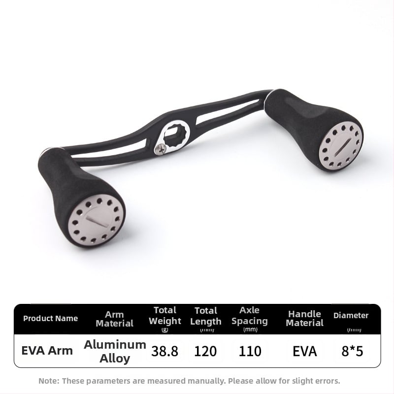 RUKE mâner de braț reglabil pentru mulinete de pescuit – ușor, extins și mărit, EVA anti-derapant, potrivire universală