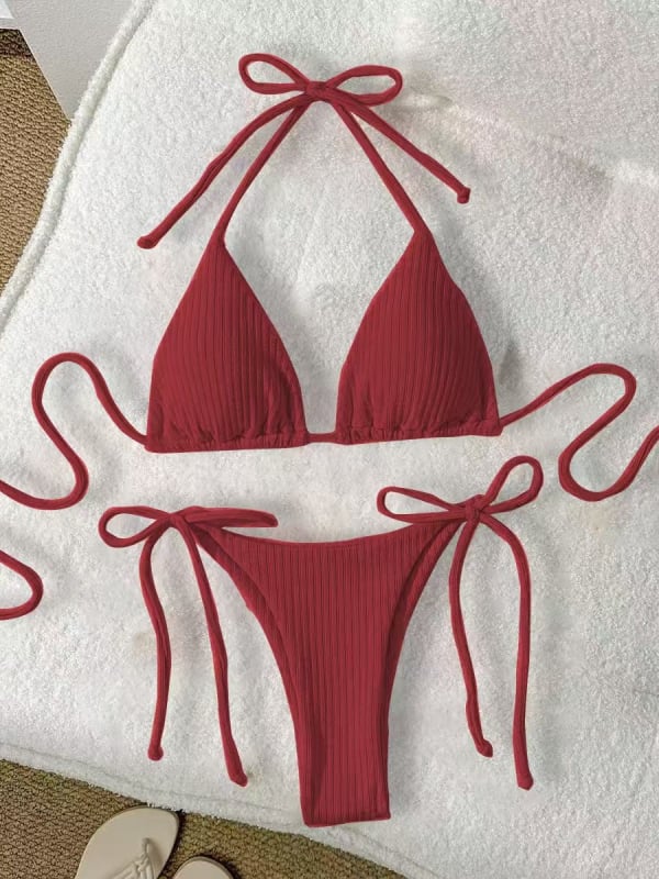 Ženski dvodijelni bikini bez leđa, s podstaknutim gornjim dijelom, tkanina Nylon 80% / Spandex 20%, podstava Spandex 20%