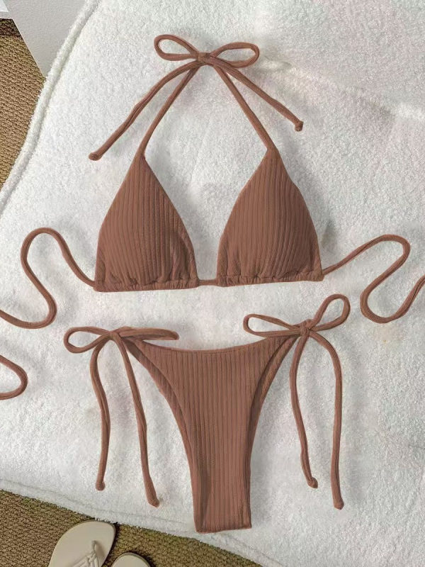 Ženski dvodijelni bikini bez leđa, s podstaknutim gornjim dijelom, tkanina Nylon 80% / Spandex 20%, podstava Spandex 20%