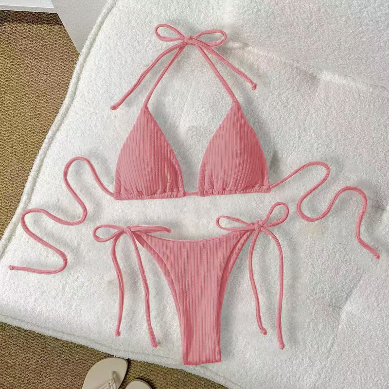 Ženski dvodijelni bikini bez leđa, s podstaknutim gornjim dijelom, tkanina Nylon 80% / Spandex 20%, podstava Spandex 20%
