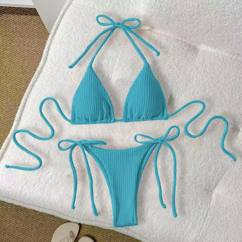 Ženski dvodijelni bikini bez leđa, s podstaknutim gornjim dijelom, tkanina Nylon 80% / Spandex 20%, podstava Spandex 20%