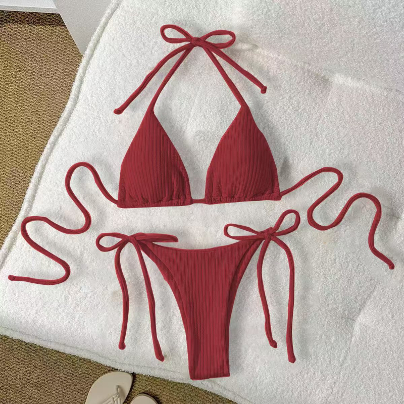 Ženski dvodijelni bikini bez leđa, s podstaknutim gornjim dijelom, tkanina Nylon 80% / Spandex 20%, podstava Spandex 20%
