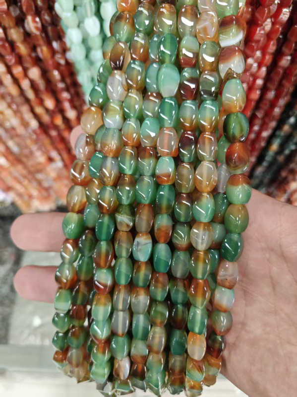 Ovalne perle od prirodnog kamena za DIY nakit, komponenti za izradu narukvica, vintage stil