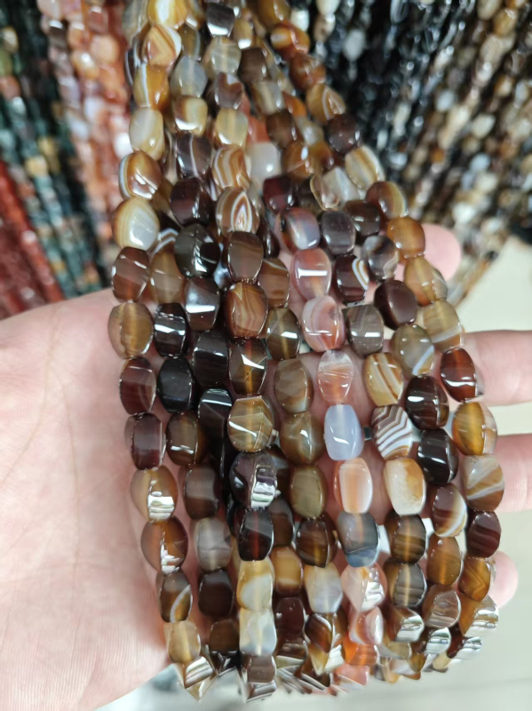 Ovalne perle od prirodnog kamena za DIY nakit, komponenti za izradu narukvica, vintage stil