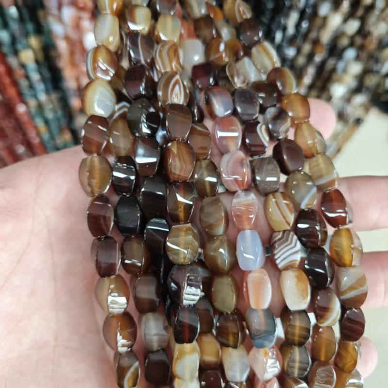 Ovalne perle od prirodnog kamena za DIY nakit, komponenti za izradu narukvica, vintage stil