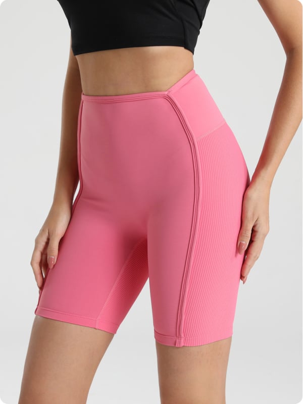 Ženske cropped fitness šorceve, visoki struk, podizanje stražnjice, nylon-spandeks 80/20, duljina 44–46 cm, visoka elastičnost, marka AAKVT