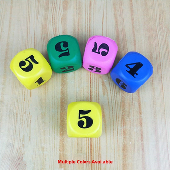 PU putų kubeliai, 6-pusių, minkštas švietėjiškas žaislas vaikams, pakuotė 600 vienetų