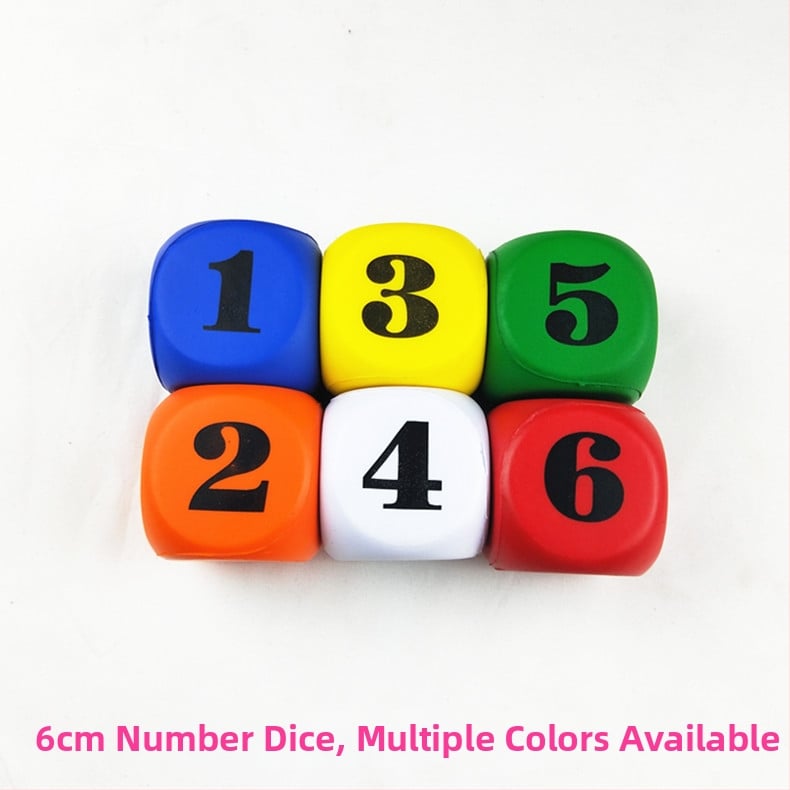 PU putų kubeliai, 6-pusių, minkštas švietėjiškas žaislas vaikams, pakuotė 600 vienetų