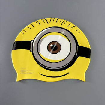 Șapcă de înot din silicon pentru copii, imprimeu cu personaje, protecție impermeabilă a urechilor, potrivită pentru înot și activități acvatice