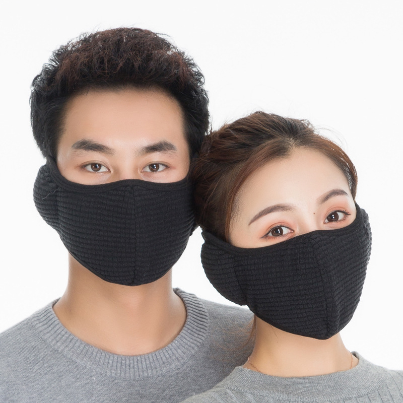 Siltā ziemas maska – rakstaina auduma, siksnas dizains, universāla, aizsardzība pret automobiļu izplūdēm