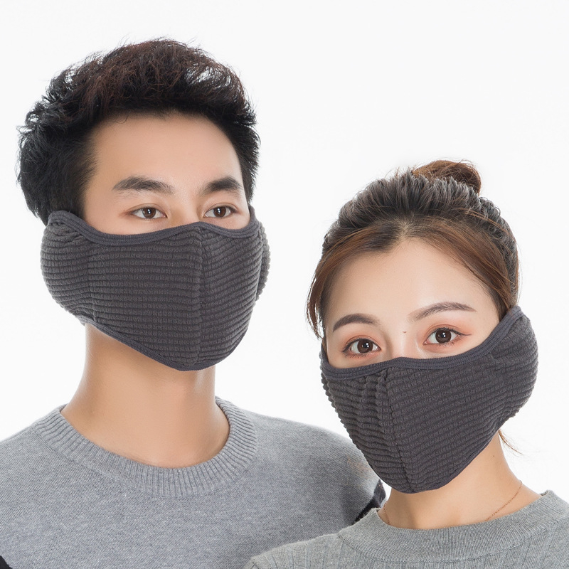 Siltā ziemas maska – rakstaina auduma, siksnas dizains, universāla, aizsardzība pret automobiļu izplūdēm