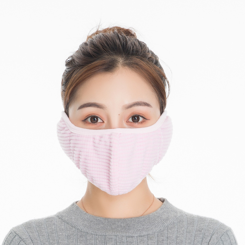 Siltā ziemas maska – rakstaina auduma, siksnas dizains, universāla, aizsardzība pret automobiļu izplūdēm