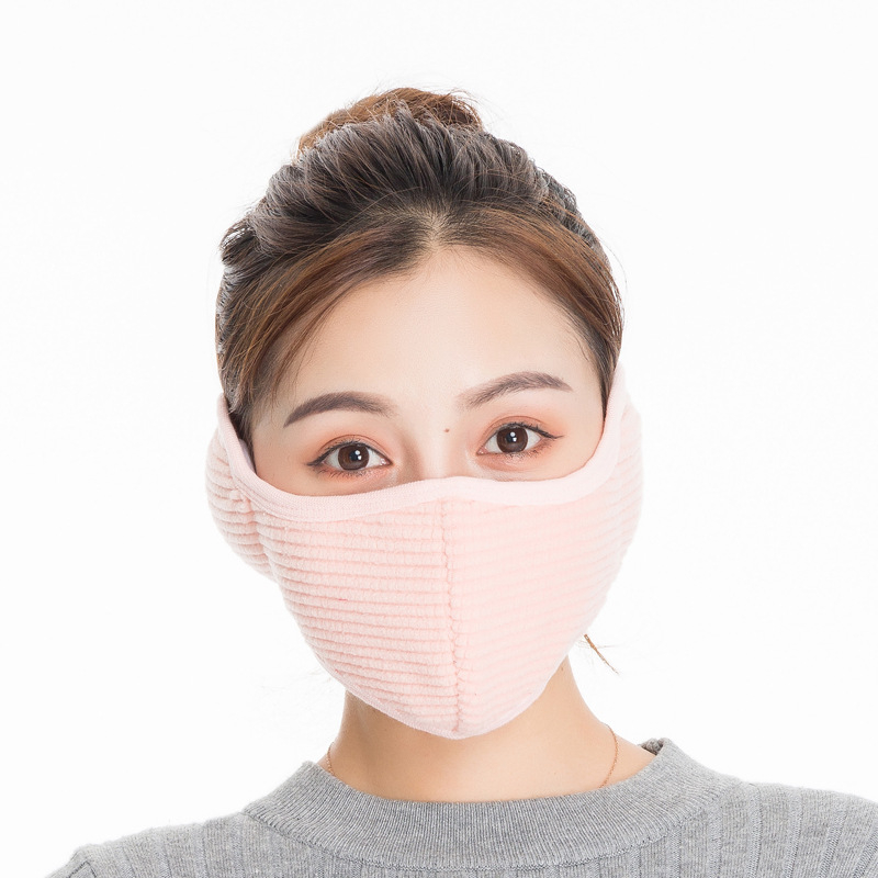 Siltā ziemas maska – rakstaina auduma, siksnas dizains, universāla, aizsardzība pret automobiļu izplūdēm