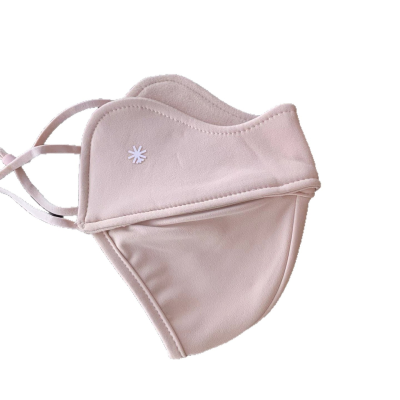 Siltā seja maska ar ausu āķiem, Derong materiāls, šūšana, Kuangmu zīmols, ziema, sieviete