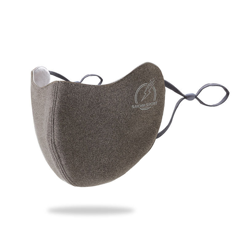 Ziema siltā maska ārpus telpām riteņbraukšanai, modelis A80-KM, vācu samta audums, putekļu aizsardzība, ģeometrisks raksts, maska ar karājamiem ausīm