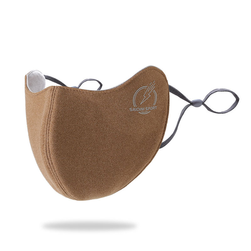 Ziema siltā maska ārpus telpām riteņbraukšanai, modelis A80-KM, vācu samta audums, putekļu aizsardzība, ģeometrisks raksts, maska ar karājamiem ausīm