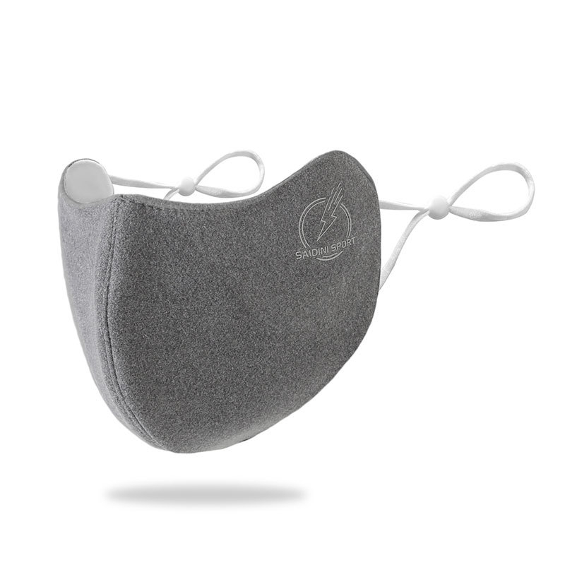 Ziema siltā maska ārpus telpām riteņbraukšanai, modelis A80-KM, vācu samta audums, putekļu aizsardzība, ģeometrisks raksts, maska ar karājamiem ausīm