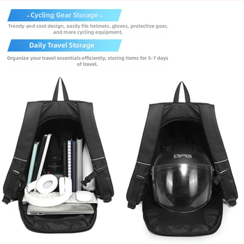 Motocikla ķiveres soma – poliestera, 35L tilpums, velosipēdu soma, Guangzhou izcelsme