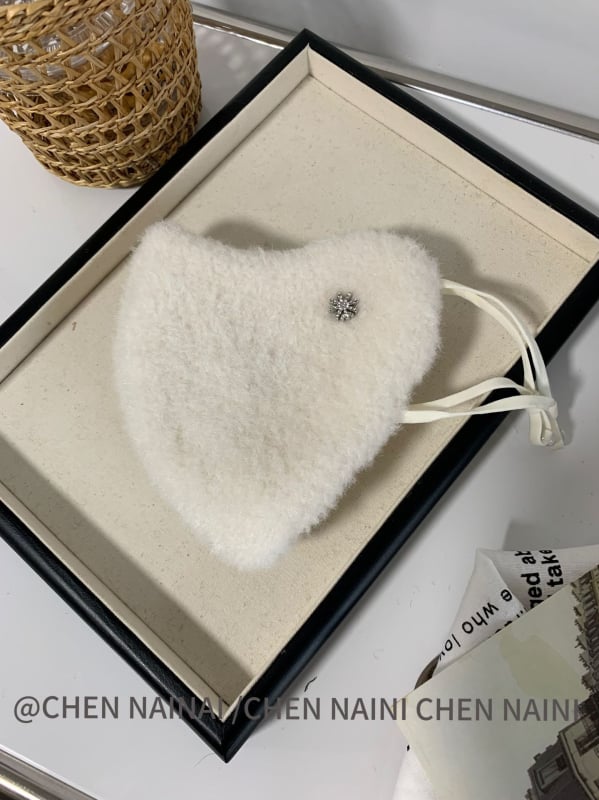 Siltā ziemas sejas maska ar ausu siksniņām, poliestera šķiedra, sievietēm, korejiešu stils