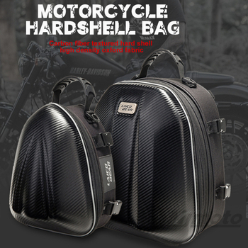 Motocikla somai ar cieta korpusa aizmugurējai daļai, materiāls EVA + 600D Oxford audums, modeļi LA-0114a/LA-0114b/LA-0114b-led, lietus pārsegs iekļauts, zīmols Guhua