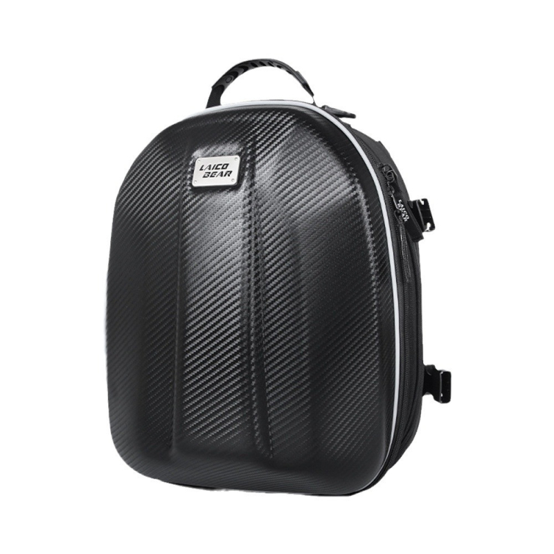 Motocikla somai ar cieta korpusa aizmugurējai daļai, materiāls EVA + 600D Oxford audums, modeļi LA-0114a/LA-0114b/LA-0114b-led, lietus pārsegs iekļauts, zīmols Guhua