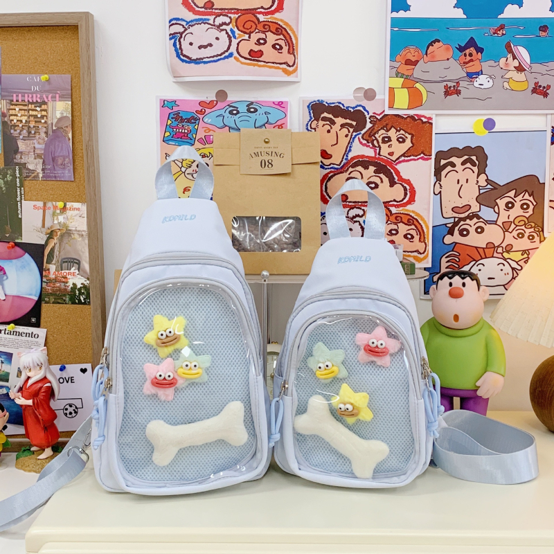 Nailoninė kuprinė, unisex, lengva, jaunimo kampuso stilius, raidžių raštas, išlenkti pečių dirželiai