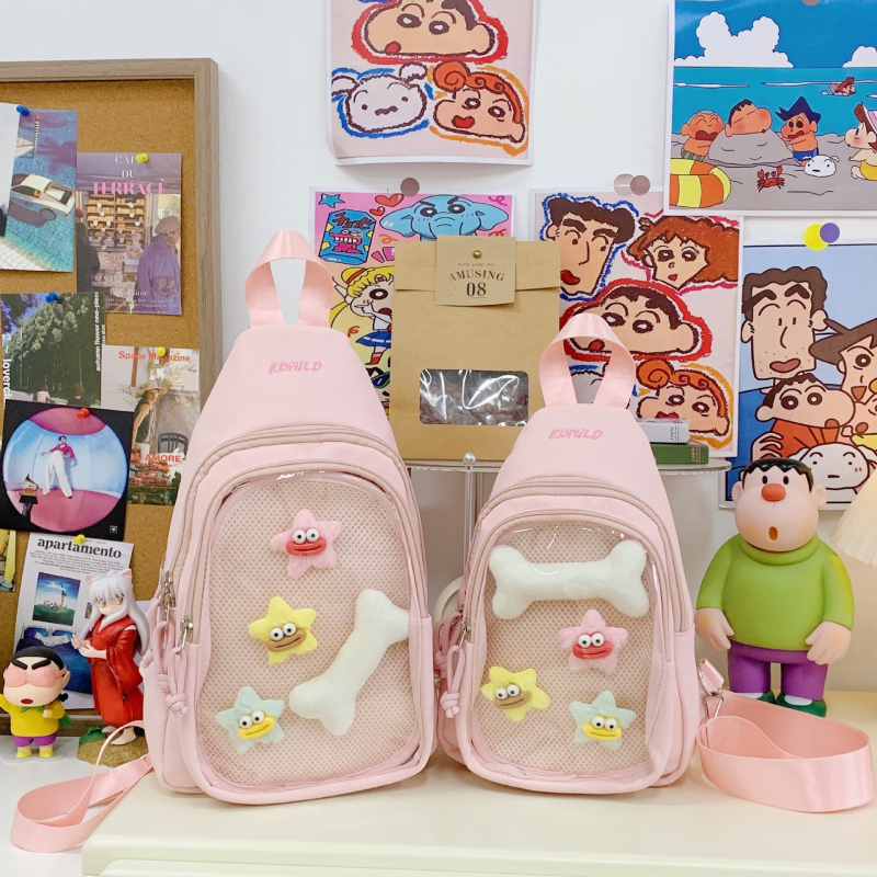 Nailoninė kuprinė, unisex, lengva, jaunimo kampuso stilius, raidžių raštas, išlenkti pečių dirželiai