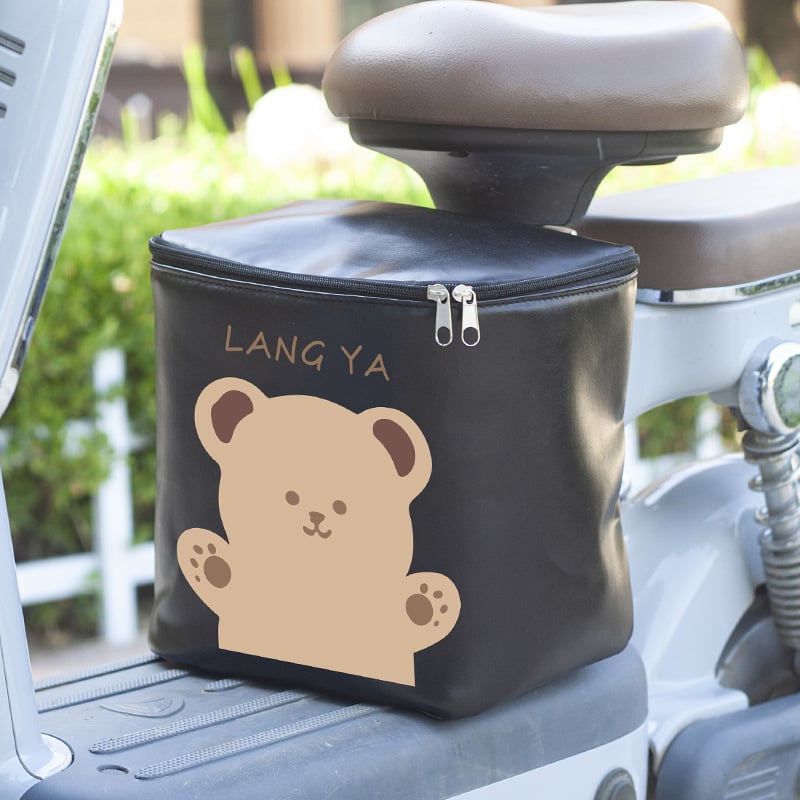 Geantă din piele pentru bicicletă electrică, spațiu mare pentru pedale, capacitate 15 L, impermeabilă, cu căptușală interioară