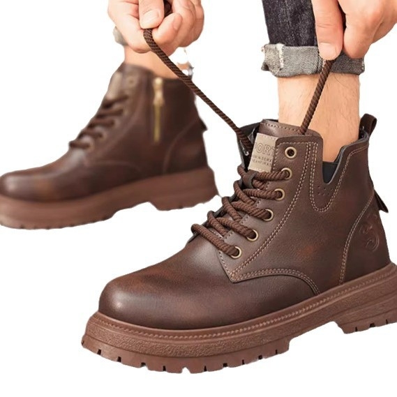 Martin zābaki vīriešiem - darba zābaki, PU augšdaļa, reljefs emboss, augstsכות