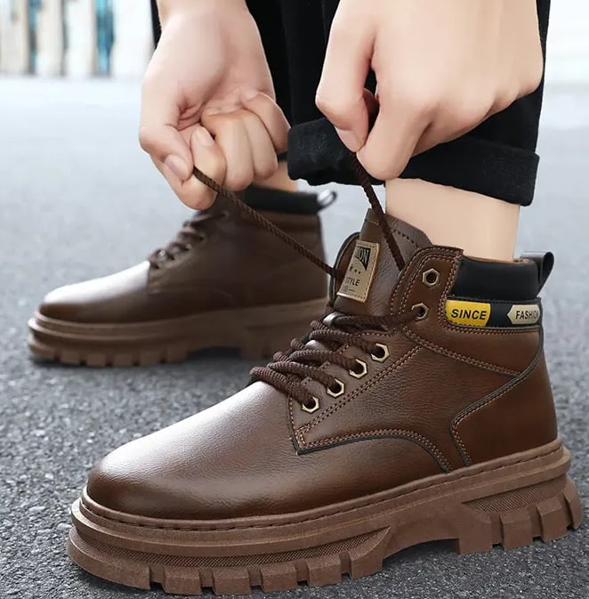 Martin zābaki vīriešiem - darba zābaki, PU augšdaļa, reljefs emboss, augstsכות