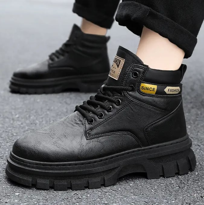 Martin zābaki vīriešiem - darba zābaki, PU augšdaļa, reljefs emboss, augstsכות